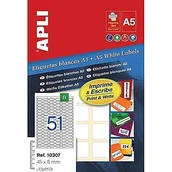 Etykiety do drukarek - Apli 10307 - Etykiety, 15 arkuszy - miniaturka - grafika 1
