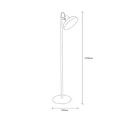 Lampy stojące - Opviq Lampa stojąca Lik 4036, wychylany, czarny/złoty - miniaturka - grafika 1