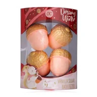 Kosmetyki do kąpieli - Accentra Dreamy Winter Vanilla Sugar Fizzer Kąpielowa kula 4x30 g - miniaturka - grafika 1