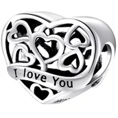 Charmsy - Charms do Pandora - CHARMS SERCE I LOVE YOU - miniaturka - grafika 1