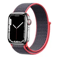 Akcesoria do smartwatchy - Apple Crong Pasek sportowy Crong Nylon Band do Watch 42/44 mm elektryczny różowy CRG-44NLB-PNK - miniaturka - grafika 1