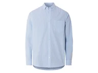 Koszule męskie - esmara Men Koszula męska z bawełny (Niebieski/ biały, S (37/38)) - miniaturka - grafika 1