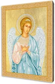 Ikony i obrazy sakralne - Ikona z Aniołem Stróżem - upominek religijny dla dziecka - miniaturka - grafika 1
