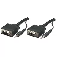 Kable komputerowe i do monitorów - Manhattan Kabel SVGA HDMI-HDMI M/M audio Jack 3.5mm 1,8m - miniaturka - grafika 1