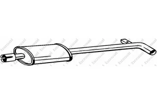 BOSAL Tłumik srodkowy 200-019 - Tłumiki - miniaturka - grafika 1