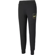 Dresy damskie - Spodnie dresowe damskie Puma HOLIDAY FL czarne 58955301-L - miniaturka - grafika 1