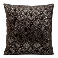 Poszewki na poduszki - Poszewka dekoracyjna D91 AGNES 40 x 40 cm czarno-złota - miniaturka - grafika 1