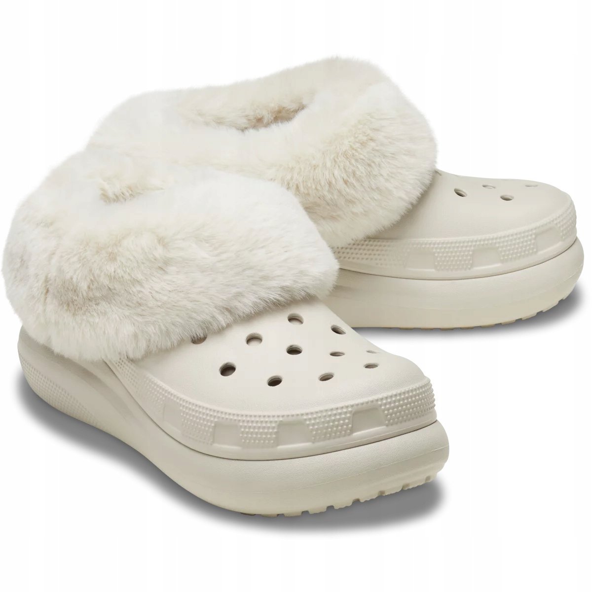 Damskie Ocieplane Klapki Buty Chodaki Crocs Furever Crush 208446 Clog 41-42