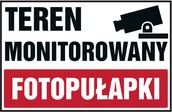 Akcesoria BHP - Teren monitorowany - FOTOPUŁAPKI - tablica PCV - płyta sztywna 1 mm 300x200 LIBRES - miniaturka - grafika 1