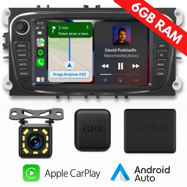 Radio Samochodowe 6gb Ram Ford Mondeo Mk4 Focus Mk2 Mk3 Galaxy Wifi Android