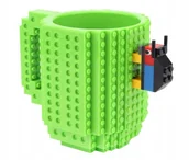 Kubki dla dzieci - Kubek Klockowy + Klocki 350ml - Zielony - miniaturka - grafika 1
