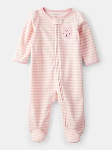 carter's Śpioszki polarowe w kolorze jasnoróżowym - Śpiochy dla niemowląt - miniaturka - grafika 1