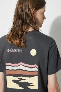 Koszulki sportowe damskie - Columbia t-shirt bawełniany Boundless Beauty damski kolor szary 2036581 - grafika 1