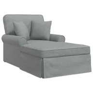 Szezlongi - vidaXL Chaise Lounge z Fartuszkiem Jasnoszary 91 x 157 x 91 cm tkanina - miniaturka - grafika 1