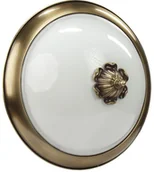 Lampy sufitowe - Plafon z mosiądzu biały połysk - miniaturka - grafika 1