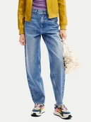 Spodnie damskie - Desigual Jeansy Ariel 24WWDD38 Niebieski Balloon Fit - miniaturka - grafika 1