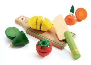 Djeco drewniane warzywa do krojenia, zestaw - Klocki - miniaturka - grafika 1