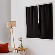 Pościel - ED Enjoy Home - Zasłona - Poliester - 60x120 cm - Czarna - Kolekcja Basic - Gotowy do montażu - Można prać w temperaturze 30° - do wszystkich pomieszczeń - Pościel domowa - Zasłony - miniaturka - grafika 1