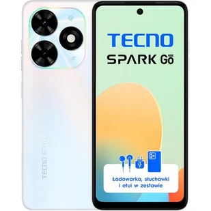 TECNO Spark Go 2024 4/128GB Biały - Telefony komórkowe - miniaturka - grafika 1