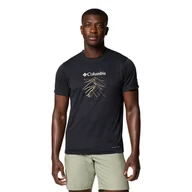 Koszulki sportowe męskie - Męska Koszulka z krótkim rękawem COLUMBIA ZERO RULES LIGHT SS GRAPHIC CREW 2118541011 – Czarny - miniaturka - grafika 1