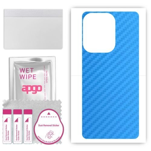 folia naklejka skórka strukturalna na TYŁ do Vivo Y100i - Carbon Niebieski - apgo SKINS