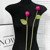 Inne - TEMU 2 Szt. Różowe Kwiaty 3D Ręcznie Robione, Akcesoria Do Sukienki Z Poliestru, Modne Akcesoria Do Robienia Sukienek Do Dekoracji Sukienki DIY - miniaturka - grafika 1