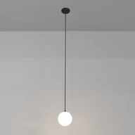 Lampy sufitowe - Zwis nad stół Luna P039PL-5W4K-10-B Maytoni LED 5W 4000K kula biała czarna - miniaturka - grafika 1