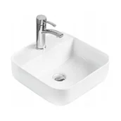 Umywalki - Mexen Silvia umywalka nablatowa 39 x 39 cm biała - 21863900 - miniaturka - grafika 1