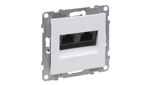 SUNO Gniazdo komputerowe podwójne RJ45 kat 5e UTP białe 721151 - Gniazdka elektryczne - miniaturka - grafika 1