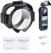 Osłony przeciwsłoneczne do aparatów - ZATRZASKOWA OSŁONA OCHRONNA OBIEKTYWU ZE SZKŁA OPTYCZNEGO DO KAMERY INSTA360 X5 - miniaturka - grafika 1