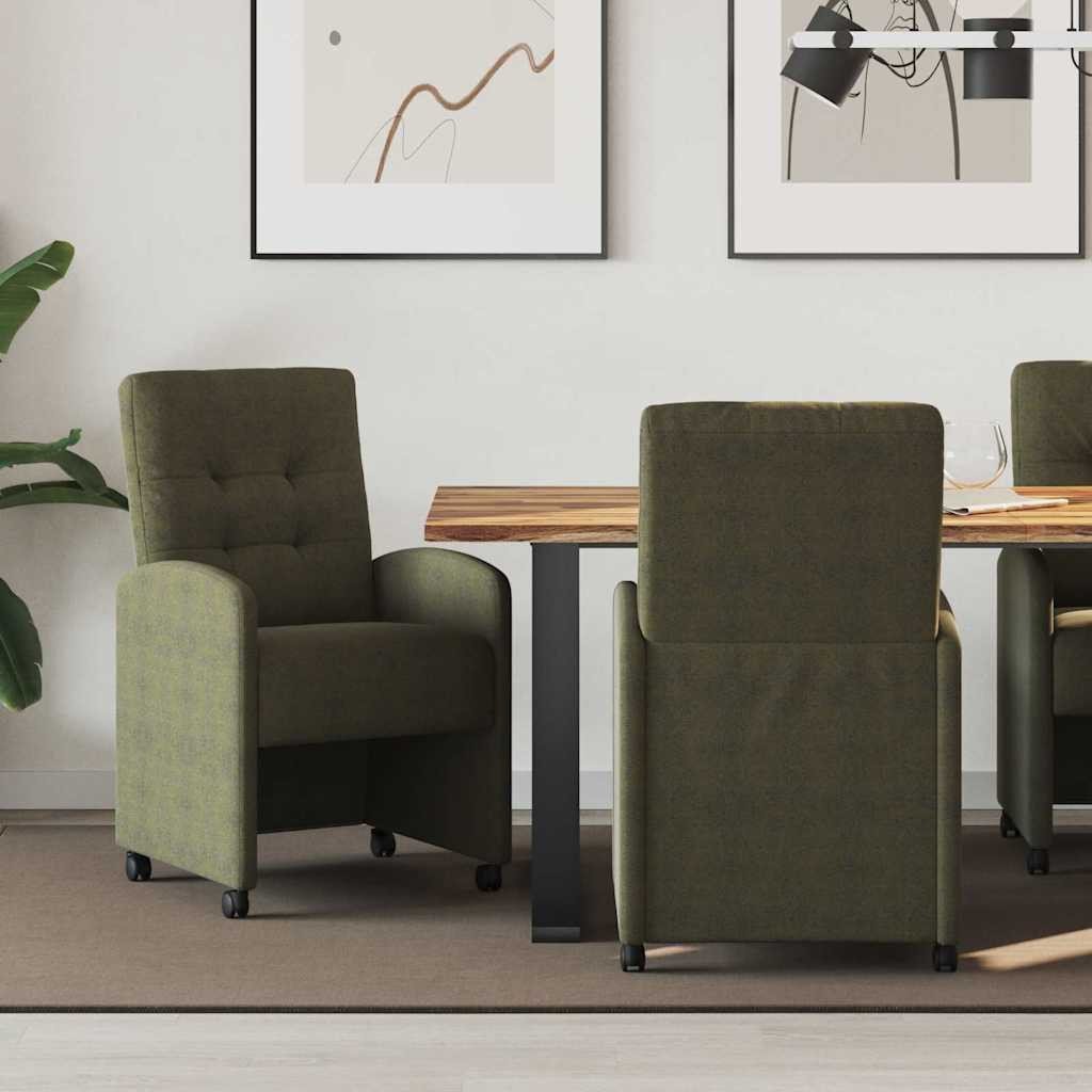 vidaXL Krzesła jadalne 2 pcs Zielony kamuflaż 57 x 67 x 98 cm