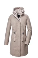Kurtki damskie - G.I.G.A. DX Damska kurtka polarowa parka/płaszcz z odpinanym kapturem GW 46 WMN PRK, jasnobeżowy, 46, 41988-000 - miniaturka - grafika 1