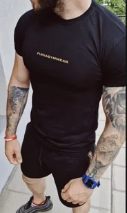 Koszulka czarna Gym Wear męska - Koszulki męskie - miniaturka - grafika 1