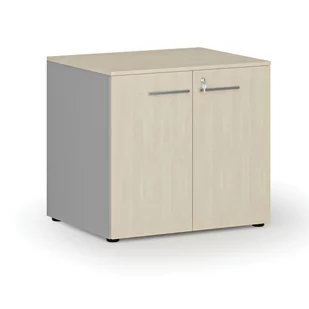 Szafa biurowa z drzwiami PRIMO GRAY, 735 x 800 x 640 mm, szary - Szafy biurowe - miniaturka - grafika 4