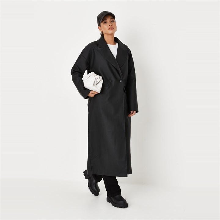 P0/LX12* MISSGUIDED TALL DAMSKI PŁASZCZ CZARNY 38 38 3_