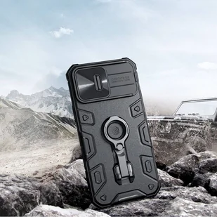 Nillkin CamShield Armor Pro Case etui iPhone 14 Pro pancerny pokrowiec podstawka ring czarny - Etui i futerały do telefonów - miniaturka - grafika 7
