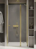 Ścianki i drzwi prysznicowe - Drzwi prysznicowe New Trendy New Soleo 90x195 wnękowe złote uniwersalne D-0482A - miniaturka - grafika 1