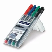 Foliopisy - Staedtler Foliopis Lumocolor kpl. 4 kolorów B 314 WP4 - miniaturka - grafika 1