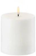 Świece - Uyuni - Świeca Słupkowa LED Nordic White 10,1 x 10 cm Uyuni Lighting - miniaturka - grafika 1