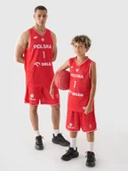 Koszulki dla chłopców - 4F Koszulka reprezentacyjna dziecięca 4F x PZKOSZ 2024 - SOCHAN - czerwona 98/104 - miniaturka - grafika 1