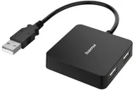 Huby USB - Hama USB Hub 4 Ports USB 2.0 melna 4047443477392 - miniaturka - grafika 1