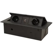 Gniazdka elektryczne - Orno Power Port otwierany OR-AE-13109/B 2xAC 2xUSB CZAR EPPORNOR-AE-13109B - miniaturka - grafika 1