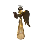 Ozdoby bożonarodzeniowe - Anioł LED 39,5 cm złoty - miniaturka - grafika 1