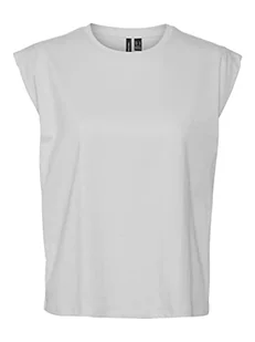 VERO MODA Damska koszulka Vmpanna Glenn Sl Top Noos, jasnoszary melanżowy, XL - Koszulki i topy damskie - miniaturka - grafika 1