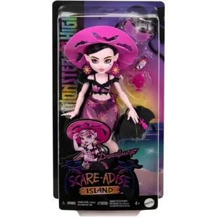 Lalka MONSTER HIGH Wyspa Straszy-raj Draculaura HRP66 - Lalki dla dziewczynek - miniaturka - grafika 1