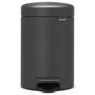 Kosze na śmieci - Brabantia Kosz na śmieci pedałowy NewIcon 3l mineral infinite grey 200465 - miniaturka - grafika 1