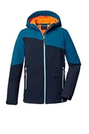 Kurtki i płaszcze dla chłopców - killtec Chłopcy Kurtka typu softshell/kurtka outdoorowa z kapturem KOS 263 BYS SFTSHLL JCKT, blue, 116, 41552-000 - miniaturka - grafika 1