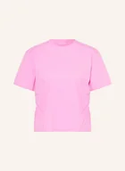 Koszulki sportowe damskie - Salomon T-Shirt Trackline pink - SALOMON - miniaturka - grafika 1