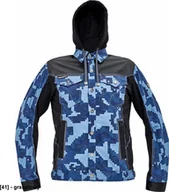 Odzież robocza - CERVA NEURUM CAMOUFLAGE kurtka z kapturem - męskia kurtka robocza, kaptur, 4 kieszenie, elastyczny materiał Trifibetex, nadruk moro, - granatowy 48 - miniaturka - grafika 1