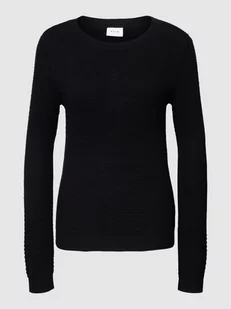 Sweter z dzianiny z fakturowanym wzorem model ‘Vidalo O-Neck’ - Swetry damskie - miniaturka - grafika 1